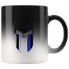 Thin Blue Line Spartan Color Changing Mug