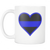 Beautiful Thin Blue Line Heart Mug