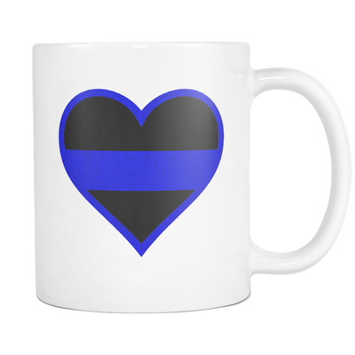 Beautiful Thin Blue Line Heart Mug